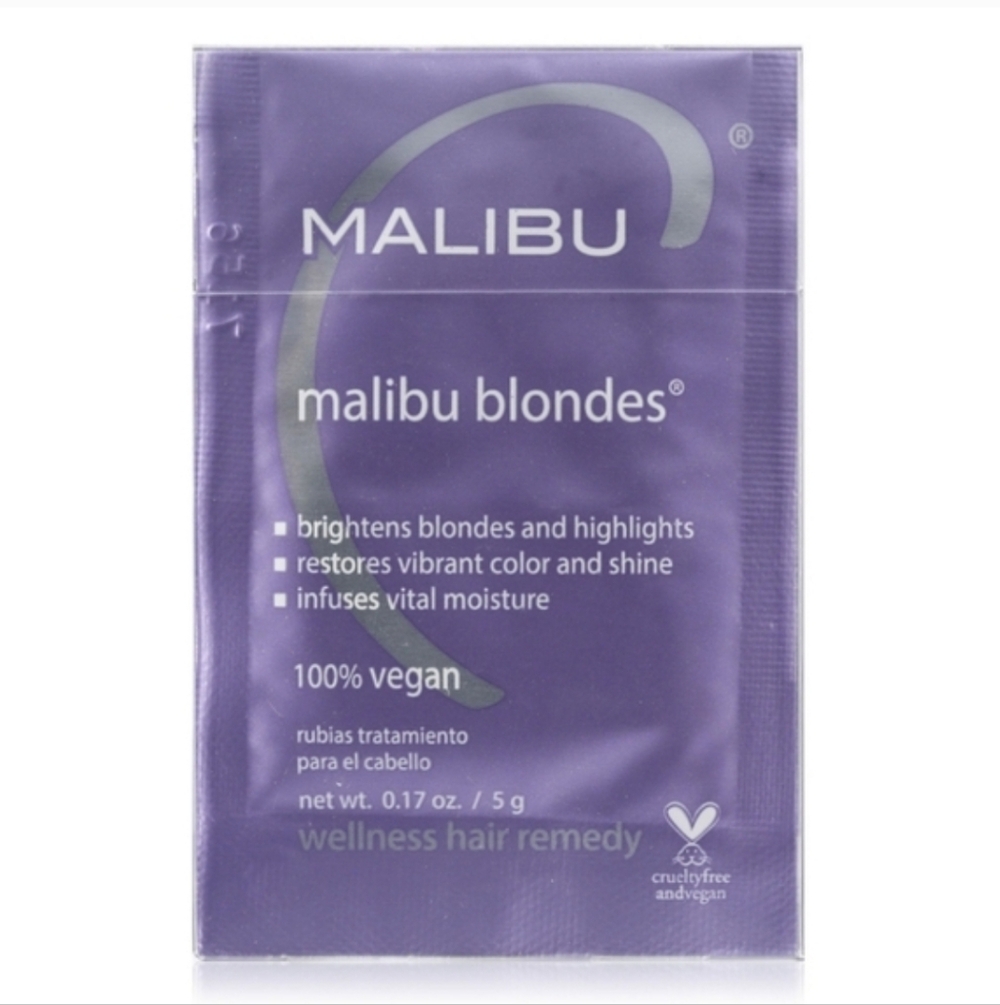 3 x Malibu C Malibu Blondes Wellness Hair Remedy Treatment Packet